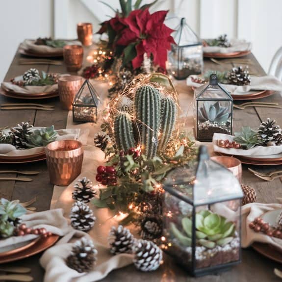 desert inspired holiday settings