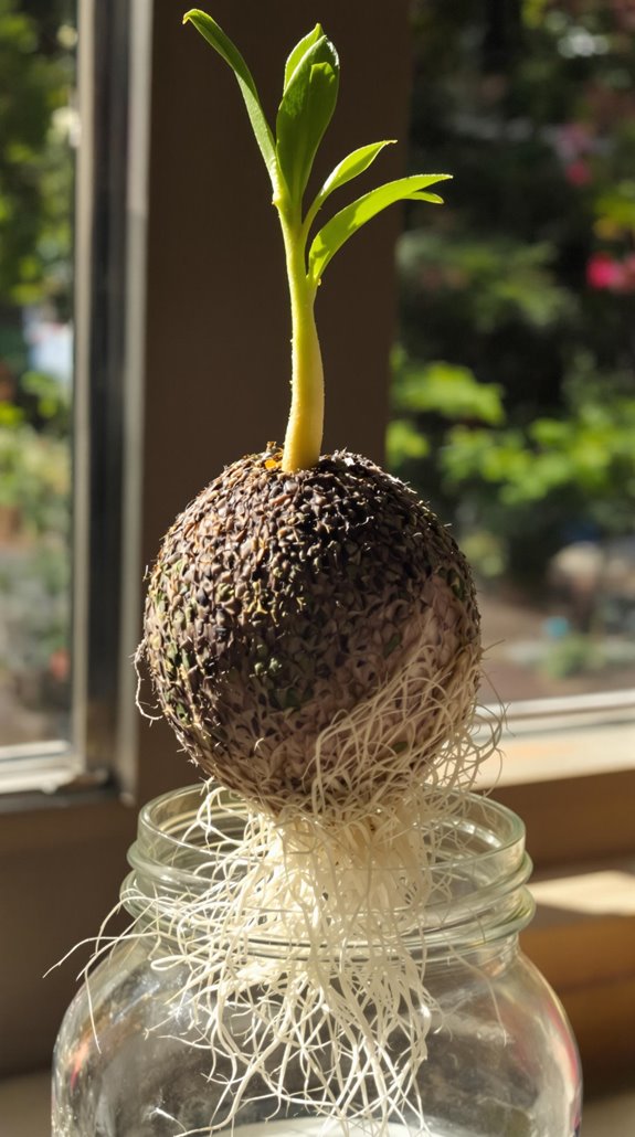 discarded avocado seed remnants