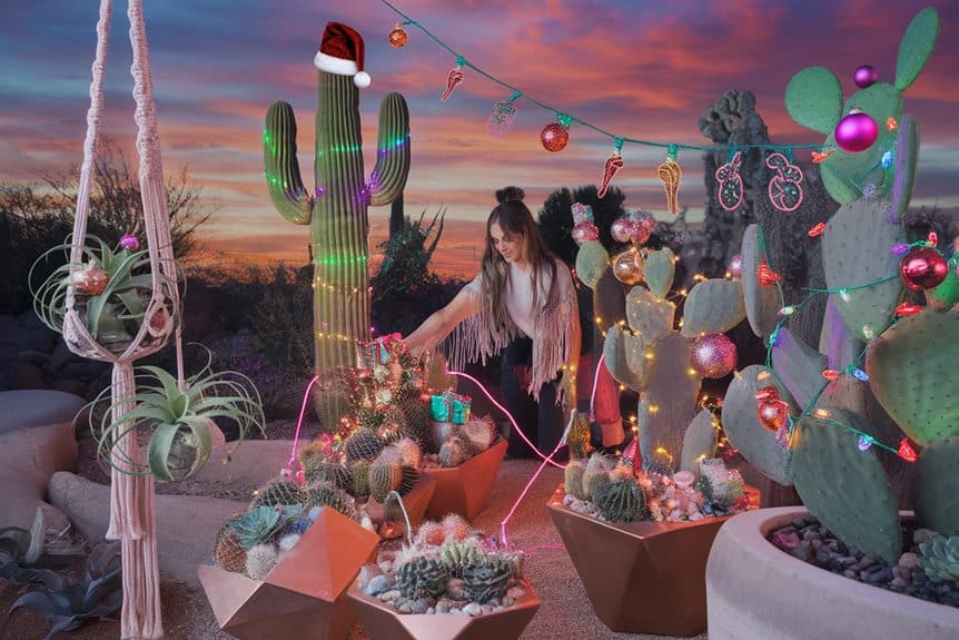 festive cacti celebrate holiday cheer