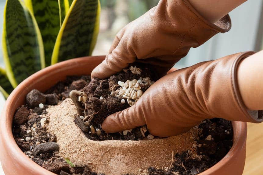 homemade snake plant potting mix