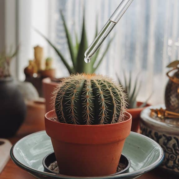 hydrate succulent houseplants carefully