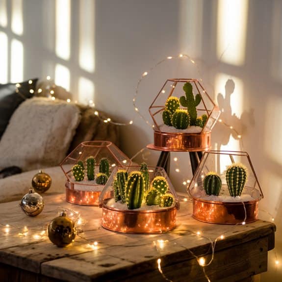 illuminating succulent decor indoors