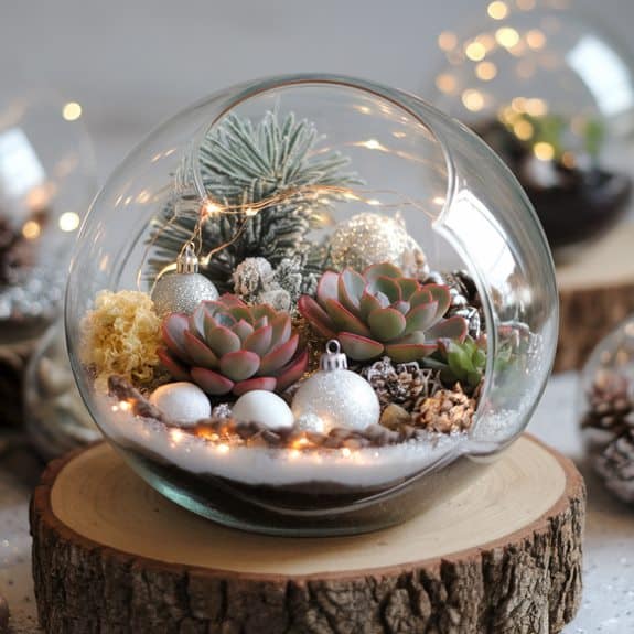 miniature holiday themed garden displays