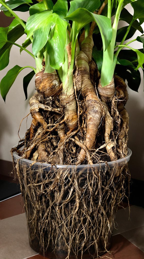 neglected plants trapped underground