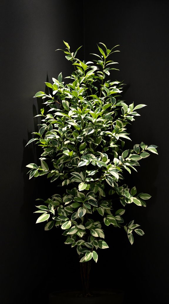 ornamental houseplant with variegated foli