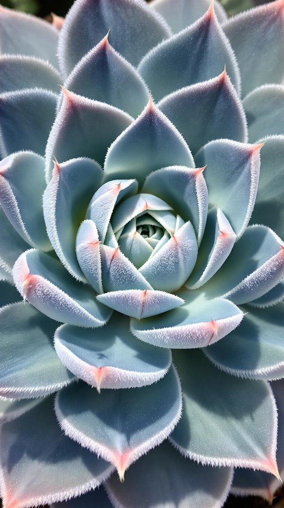 succulent blue toned decorative rosette