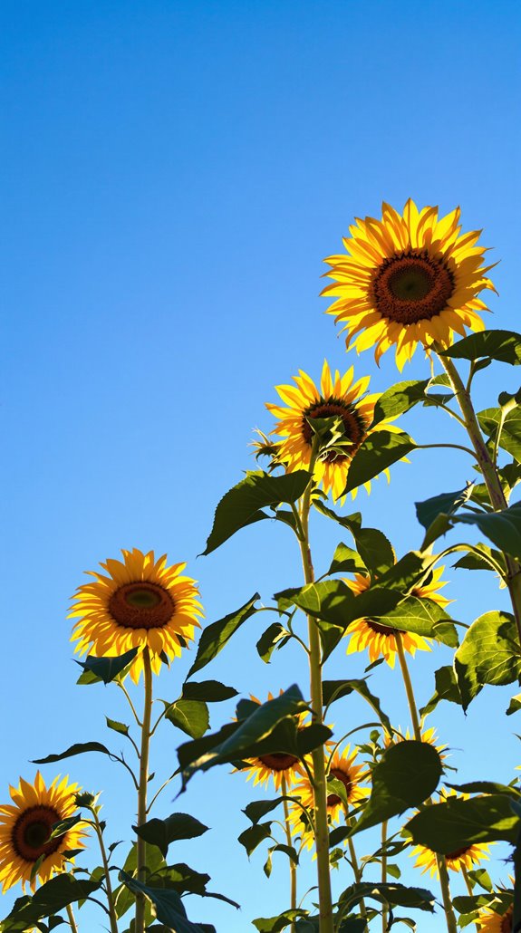 sunflowers soaring skyward