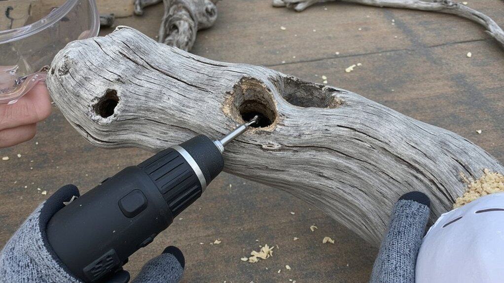 careful drilling for succulents