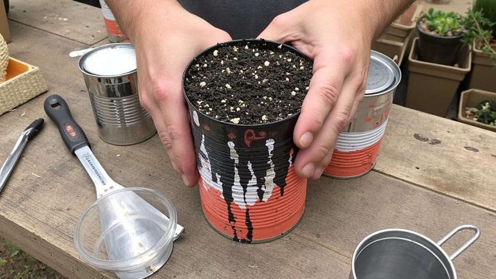fill cans with mix