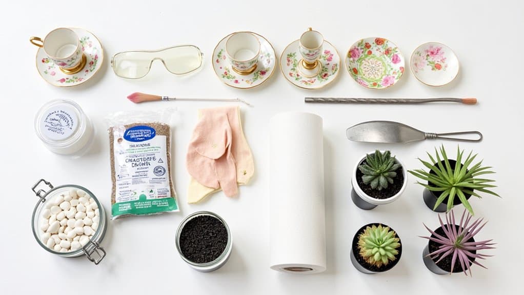 gather vintage teacup materials