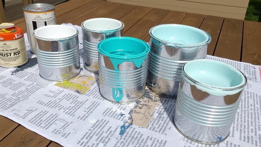 paint and seal cans